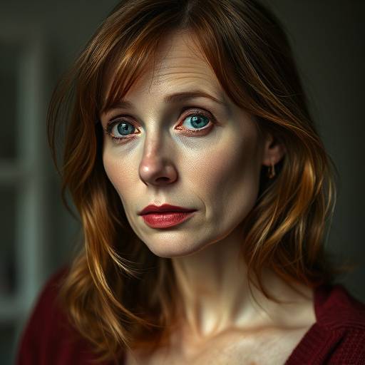 Isabelle Huppert posant pour un portrait.