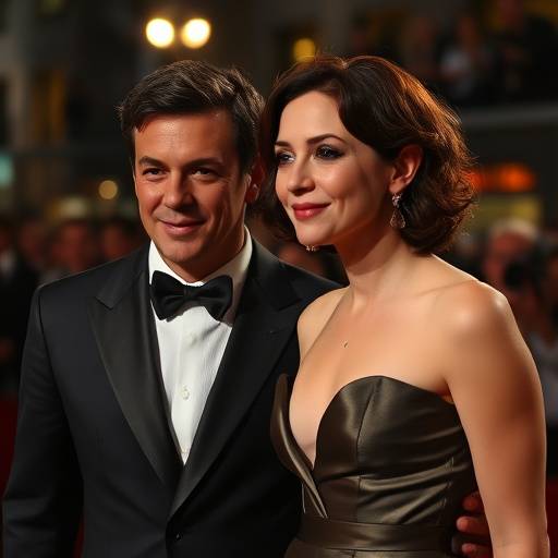 Marion Cotillard et Guillaume Canet arrivant √† une avant-premi√®re.