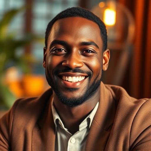 Omar Sy souriant lors d'une interview.
